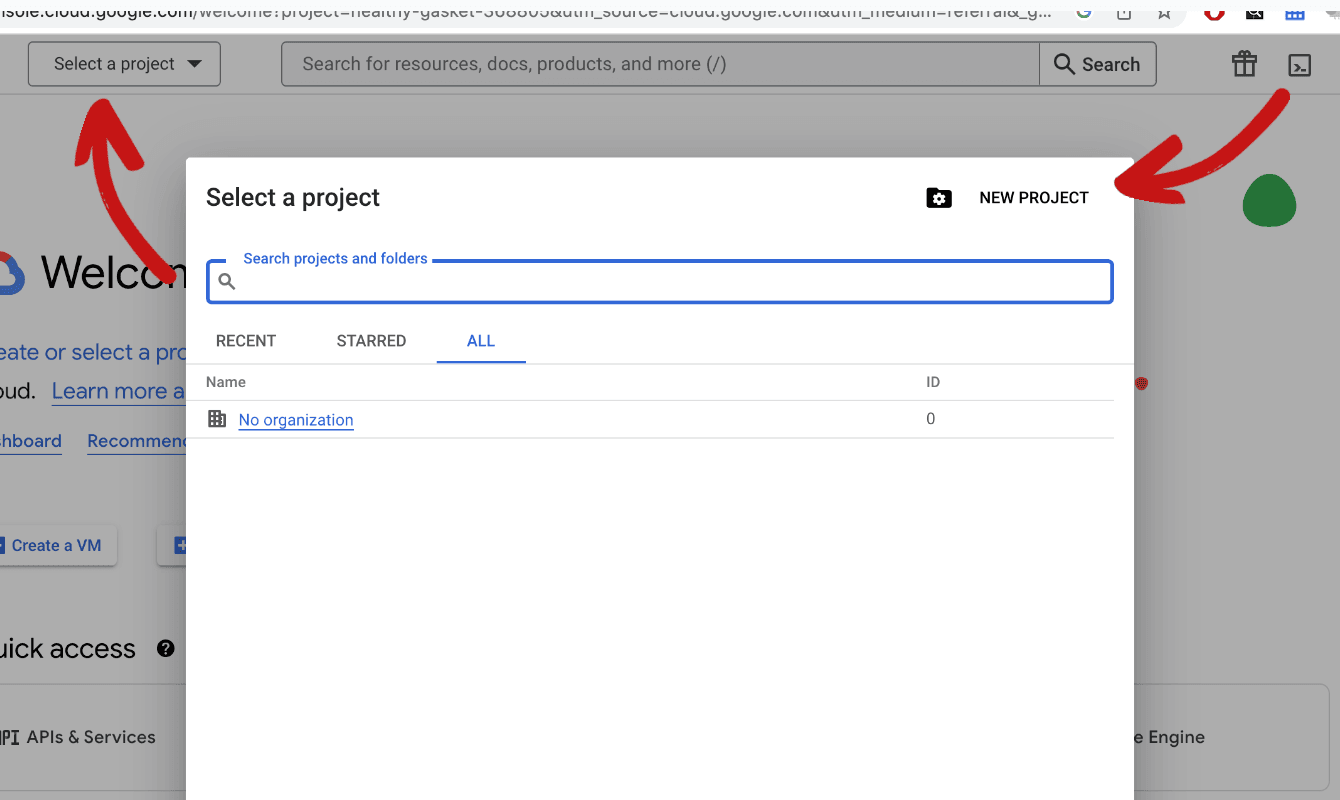 Select a project